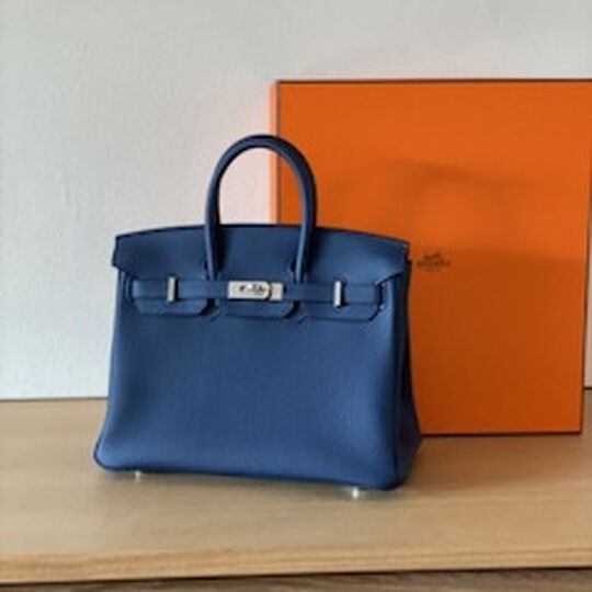 画像1425：エルメス トゴ　バーキン25　ネイビー 