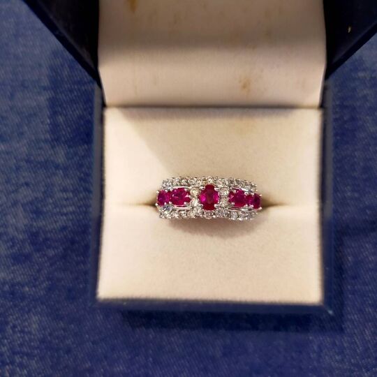 画像1670：Pt900 ルビー1.16ct D0.60ct