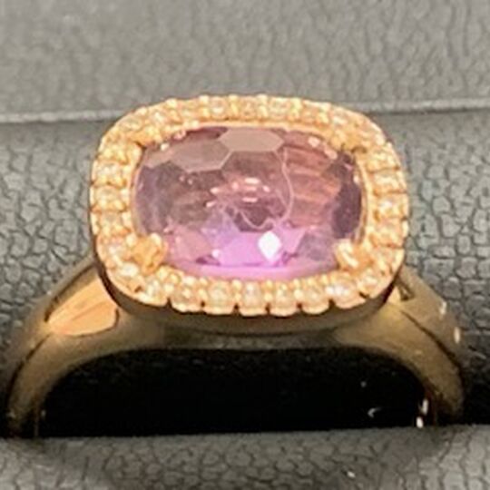 画像4866：K18 リング  ピンク石1.2ct