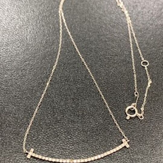 画像4899：WGネックレス　D0.6ct D欠けあり